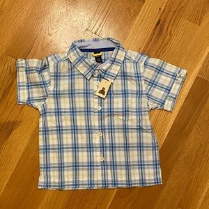 GAP Kids Plaid Short Sleeve Button Down Shirt
